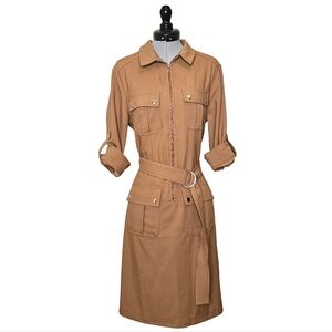 Suzy Shier Waist-Defined Utility Dress